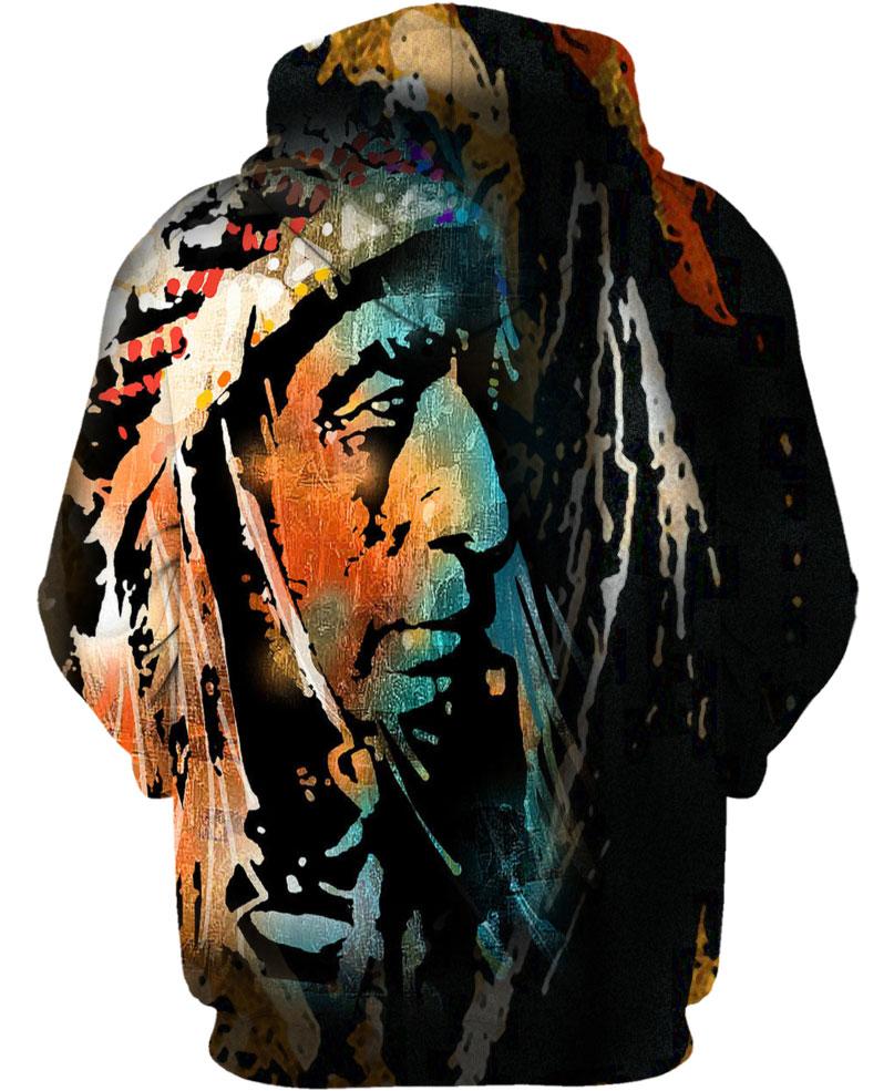 Native American Trail Of Indian Chief Colourful Painting