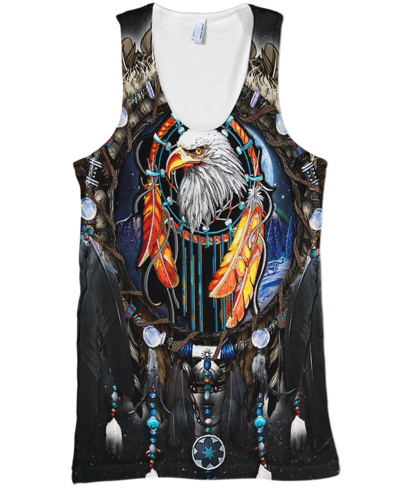 Native American Circle Feather Wolf