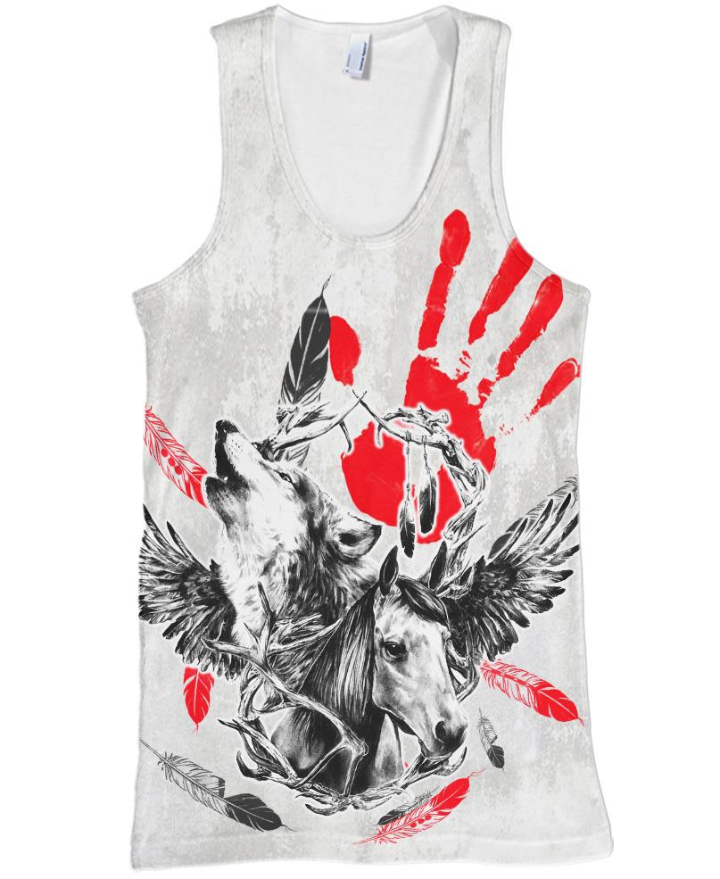 Native American Blood Hand & Animals