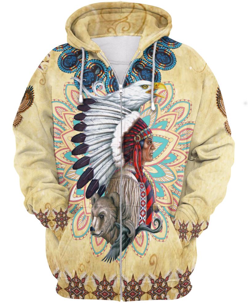 Native American Indian Wolf Eagle