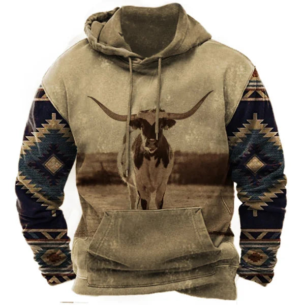 Cowboy Aztec Men's Hoodie