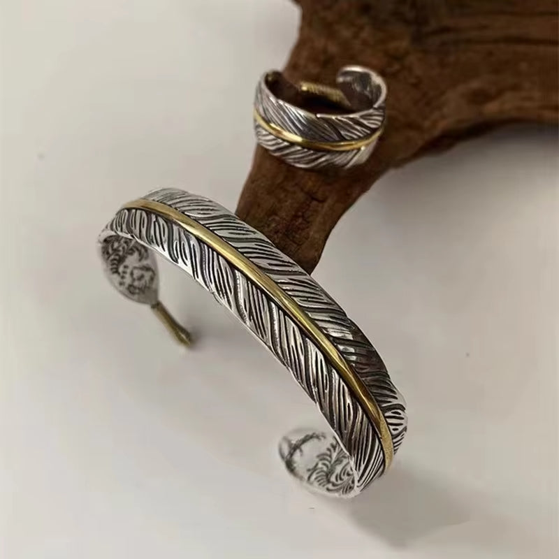 Native Feather Bracelet & Ring