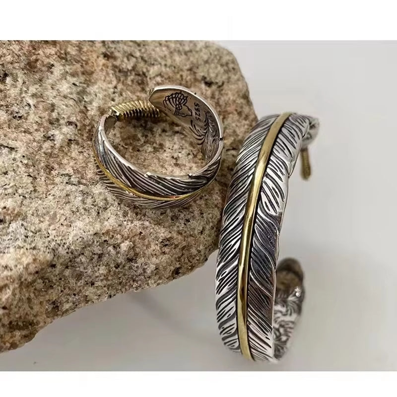 Native Feather Bracelet & Ring