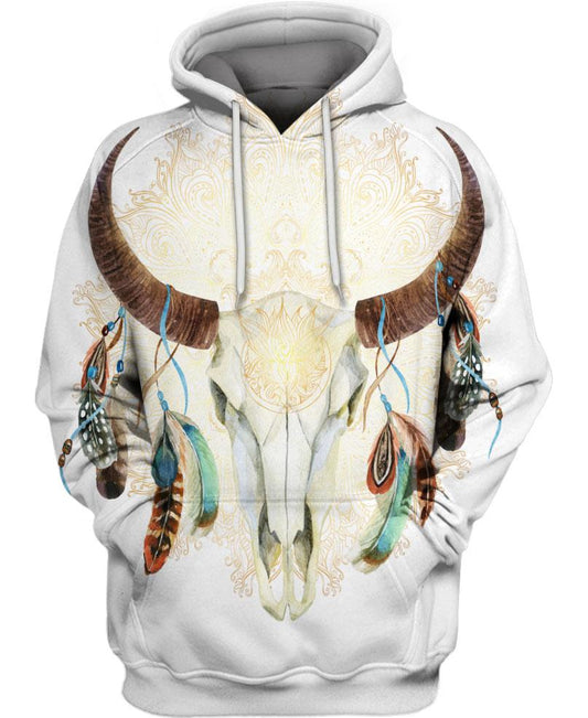 Native American Buffalo Skull Bright