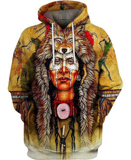 Native American Indian Chief With Tiger Hat
