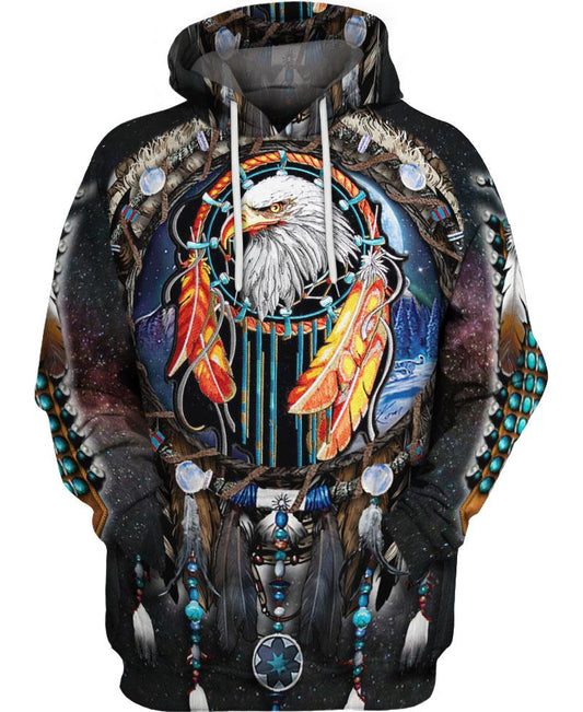 Native American Circle Feather Wolf