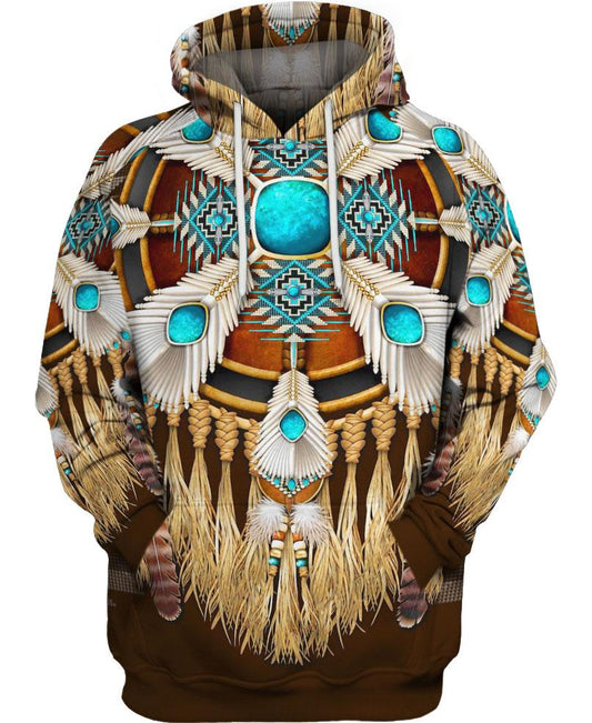 Native American Feathers Blue