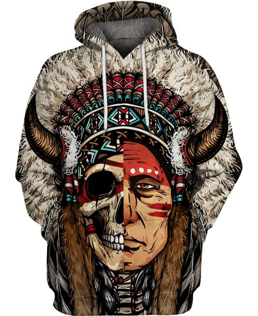 Native American Half-Face Indian Chief