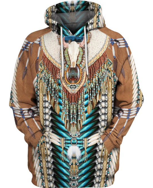 Native American Necklace Bison Skull