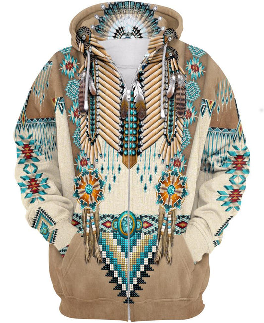 Native American Brown Blue